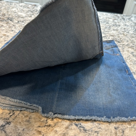 Energie | Faux Wrap Blue Jean Mini Skirt Size 13 - Picture 6 of 13